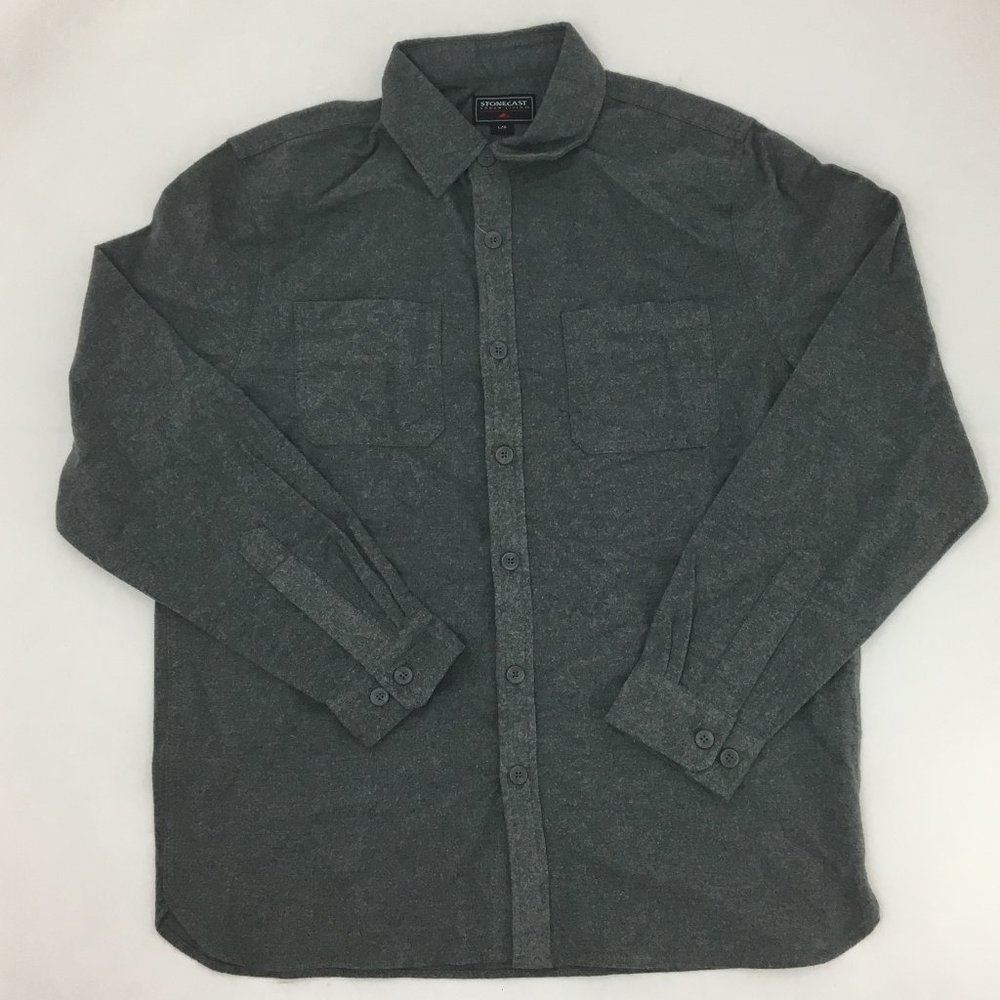 Stonecast | Men's Button Down Shirt | Grey | Size Large